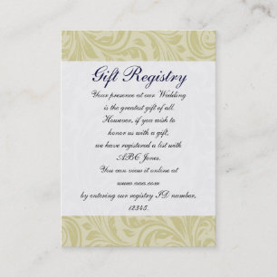 Cartão De Visita Casamento de fivela de fita de marinho amarelo FAU