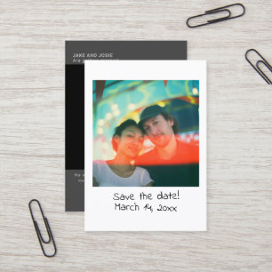 Cartão De Visita Casamento de fotografia instantânea guardar a inse