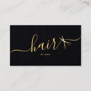 Cartão De Visita Casamento Hairstylist Elegante