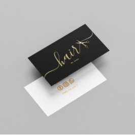 Cartão De Visita Casamento Hairstylist Elegante