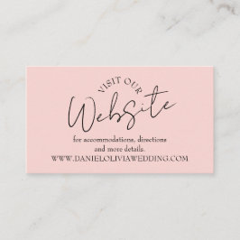 Cartão De Visita Casamento Quadrado Rosa