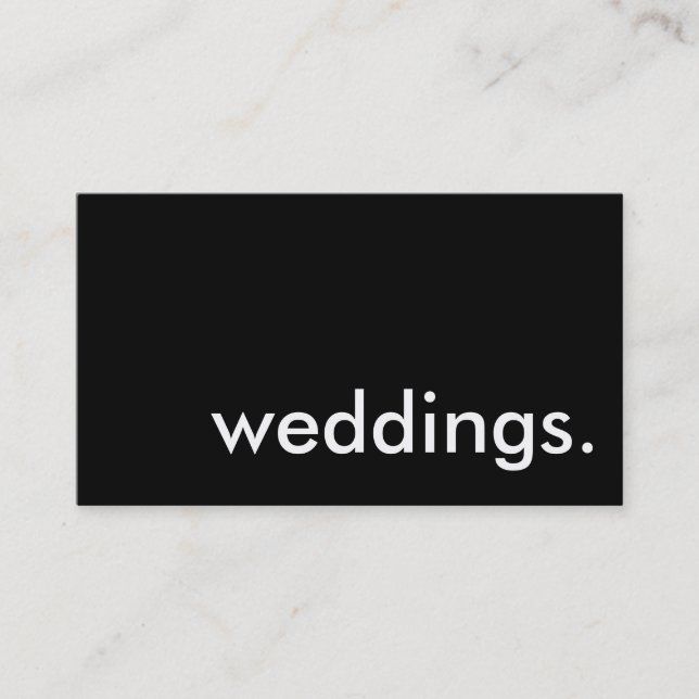 Cartão De Visita casamentos. (Frente)