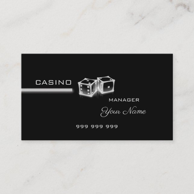 Cartão De Visita Casino elegante (Frente)