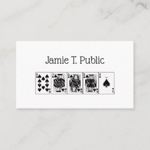 Cartão De Visita Casino Night Poker Royal Hetero Flush Spades