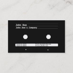 Cartão De Visita Cassette desenhos negócio Card
