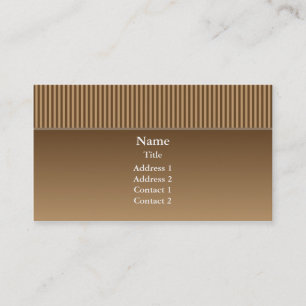 Cartão De Visita Castanho Elegante com faixas