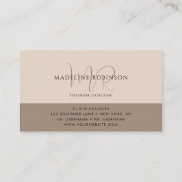 Cartão De Visita Castanho Profissional Simples Moderno