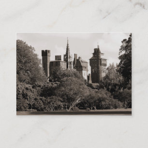 Cartão De Visita Castelo de Cardiff II - Sepia