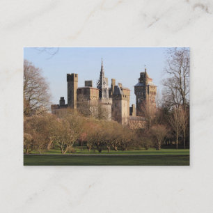 Cartão De Visita Castelo de Cardiff sob a Luz do Sol no Início da P
