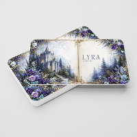Castelo de Conto de Fadas Floral Roxo Aberto Livro