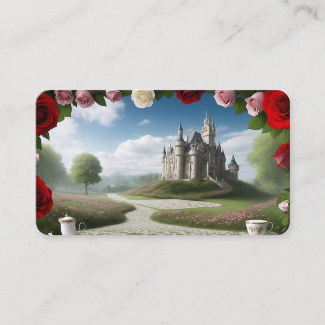 Cartão De Visita Castle Through the Wonderland Portal Bookmark (Frente)