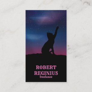 Cartão De Visita Cat Star Sky