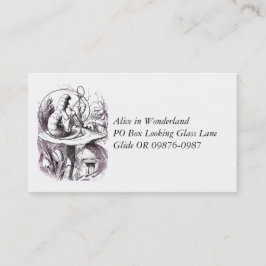 Cartão De Visita Caterillar Smoking Hookah e Alice