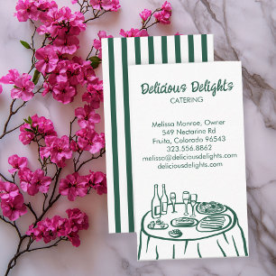 Cartão De Visita Catering Chef Planejamento de Comida Prep PERSONAL