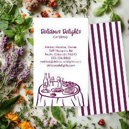 Cartão De Visita Catering Chef Planejamento de Comida Prep PERSONAL