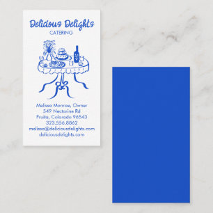 Cartão De Visita Catering Chef Planejamento de Comida Prep PERSONAL