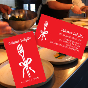 Cartão De Visita Catering Chef Planejamento de Eventos Preparação d