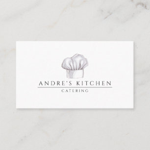 Cartão De Visita Catering Culinário Cadeado de Chef de Água