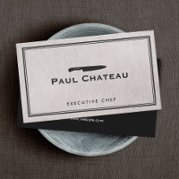 Catering do logotipo da faca do chef executivo clá
