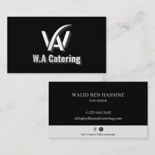 Cartão De Visita Catering - Logotipo profissional do restaurante -