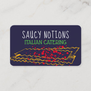 Cartão De Visita Catering para cozinheiros de chef de comida italia