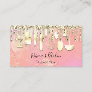 Cartão De Visita Catering Personal Chef Kitchen Faces Ouros