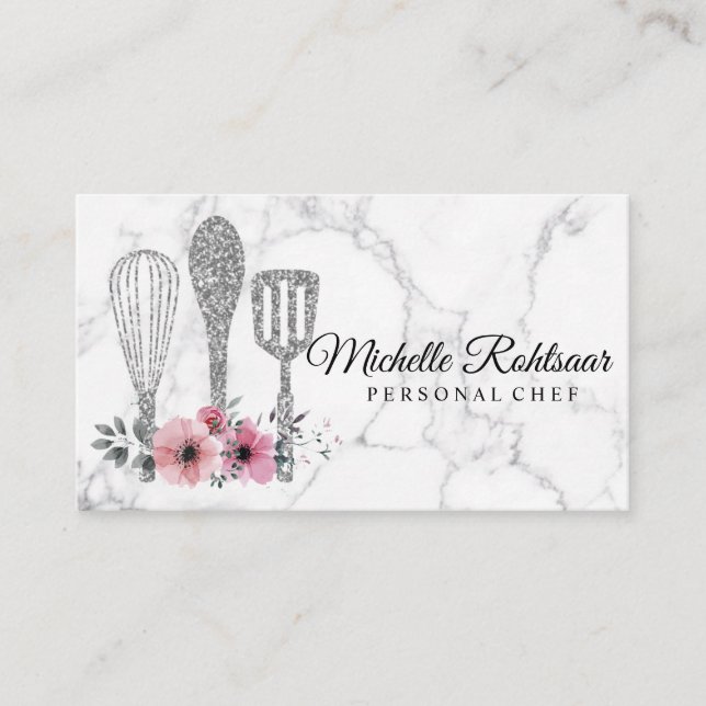 Cartão De Visita Catering Personal Chef Restaurant Drivers Red Dour (Frente)