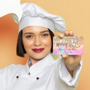 Cartão De Visita Catering Personal Chef Restaurante Código QR Rosa
