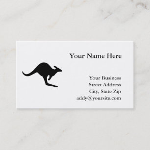 Cartão De Visita Caution Kangaroo