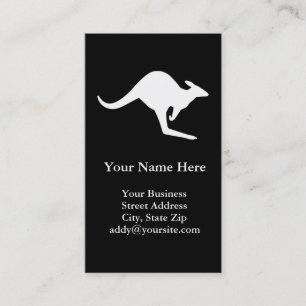 Cartão De Visita Caution Kangaroo