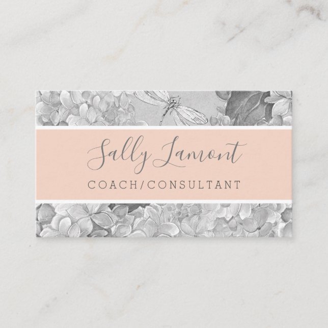 Cartão De Visita Cavalheiro Cinza e treinador consultor da Peche (Frente)