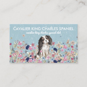 Cartão De Visita Cavalier King Charles Spaniel Cachorro Padrão de F