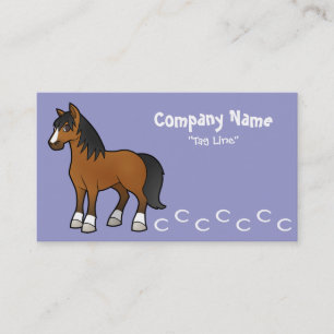 Cartão De Visita Cavalo de desenho animado