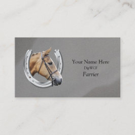 Cartão De Visita Cavalo dentro do logotipo em ferradura