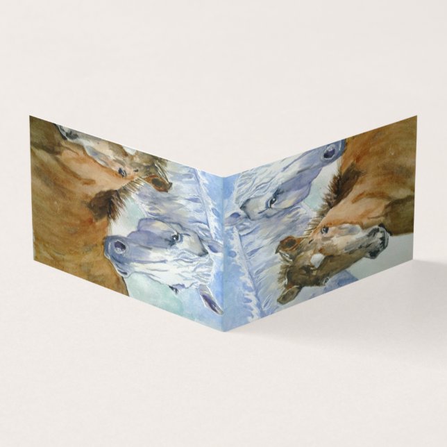 Cartão De Visita Cavalo e pônei (Exterior)