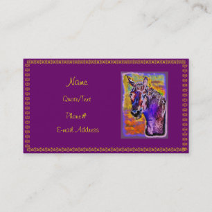 Cartão De Visita Cavalo Multi-Colorido roxo