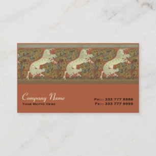 Cartão De Visita Cavalo Trotando Art Nouveau - Personalize
