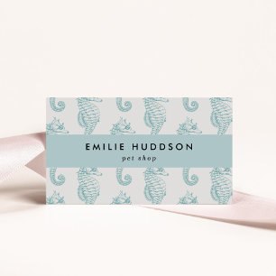 Cartão De Visita Cavalos tropicais, Compro de peixes, Compro de ani