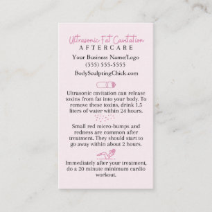 Cartão De Visita Cavitação Ultrassônica De Gordura Após Esculpi