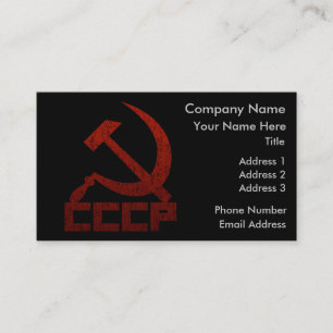 Cartão De Visita CCCP Foice e Martelo