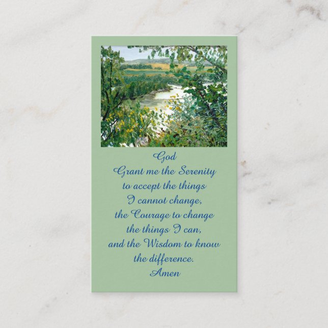 Cartão De Visita Celebration of Life Scenic Overlook Memorial Card (Frente)