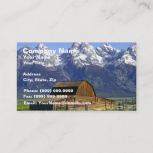 Cartão De Visita Celeiro solitário em Tetons grande