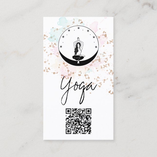 Cartão De Visita *~* CelesQR tial AP33 Rainbow Spiritual Chakra (Frente)