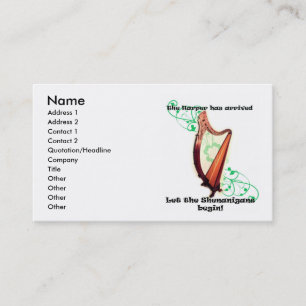 Cartão de visita celta da harpa