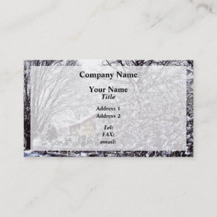 Cartão De Visita Cena de Inverno