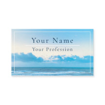 Cena de Praia Azul Tranquila Personalizável