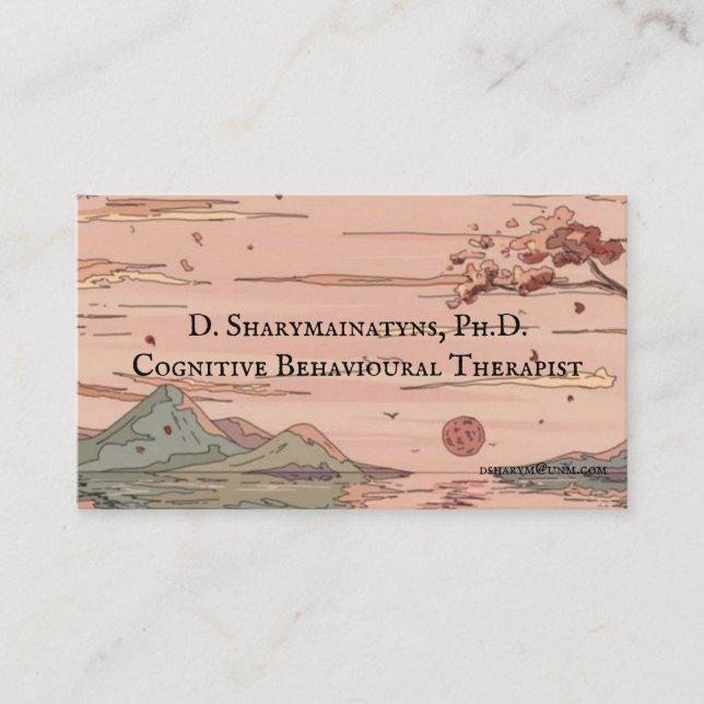 Cartão De Visita Cena Tranquila Profissional (Frente)