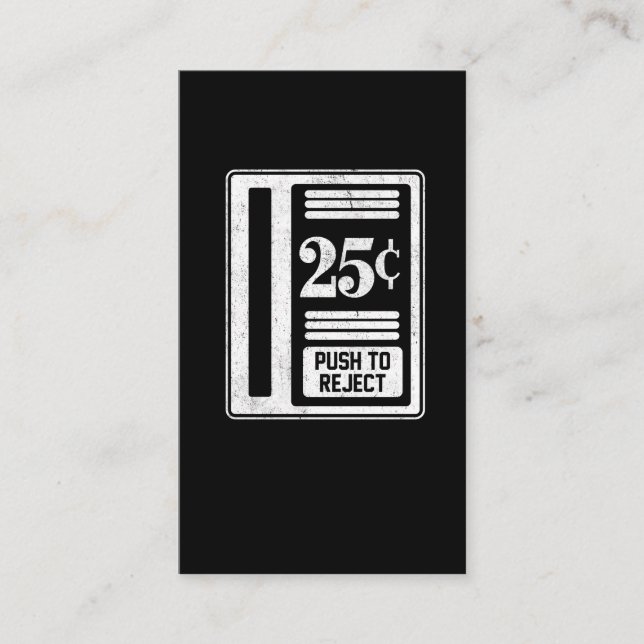 Cartão De Visita Centavo 25 Moeda-Op da arcada clássica retro do (Frente)