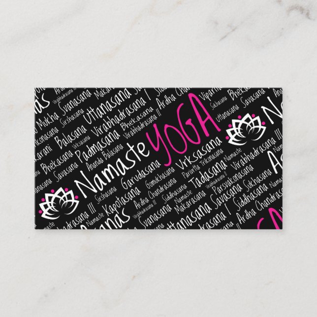 Cartão De Visita Centro da ioga/negócio/professor elegantes da ioga (Frente)