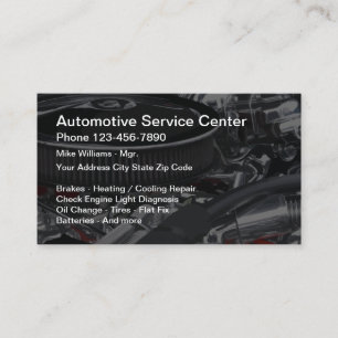 Cartão De Visita Centro de Serviço Automotivo
